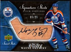 WAYNE GRETZKY 2006-07 Upper Deck Sweet Shot Signature Saves Stick Auto #05/25 SP