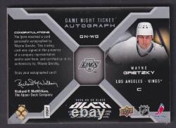 WAYNE GRETZKY 2008 Upper Deck Game Night Ticket Auto #GN-WG, /25