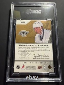 WAYNE GRETZKY 2009-10 SP Game Used Marks of a Nation Letterman Auto /50 SGC 8.5