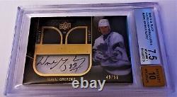 WAYNE GRETZKY-2009/10 UD Black (#49/50) Lustrous DUAL JERSEY/AUTO/AUTO/AUTOGRAPH