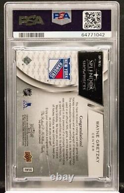 WAYNE GRETZKY 2017 Upper Deck Splendor Showpieces Relic Auto 2/27 PSA 8 DNA 10