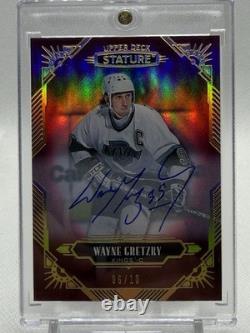 WAYNE GRETZKY 2020-21 Upper Deck Stature? Red Auto 6/10 SSP? KINGS