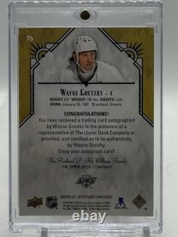 WAYNE GRETZKY 2020-21 Upper Deck Stature? Red Auto 6/10 SSP? KINGS