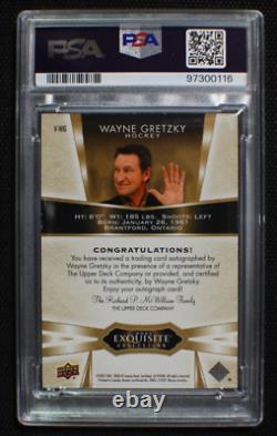 WAYNE GRETZKY 2022 UD EXQUISITE GOLD Spectrum HOF AUTO 10/10 PSA 10 Pop 1