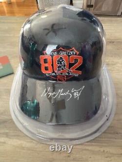 WAYNE GRETZKY 802 GOALS SCORED SIGNED UPPER DECK CAP HAT LE #33/99 UDA FoD COA