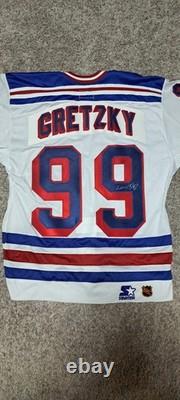 WAYNE GRETZKY #99 Hand Signed NY Rangers Jersey With (COA) Autographed Authentic