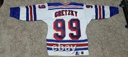 WAYNE GRETZKY #99 Hand Signed NY Rangers Jersey With (COA) Autographed Authentic