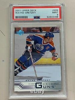 WAYNE GRETZKY Oilers 2001-02 Upper Deck Young Guns Rookie card RC PSA 9 #2