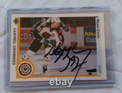 WAYNE GRETZKY SIGNED UPPER DECK Hockey Card 1990-91 Upper Deck #476