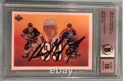 WAYNE GRETZKY Signed 1991-92 UPPER DECK #38 Beckett Slabbed graded GEM MINT 10