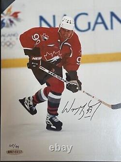 WAYNE GRETZKY UPPER DECK LIMITED EDITION 1998 OLYMPICS SIGNED 8x10 PHOTO UDA /99