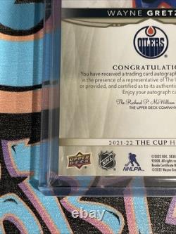 Wayne Gretzky 07/14 Auto 2021-22 Upper Deck The Cup Edmonton Oilers #19 (PH)