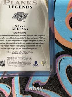 Wayne Gretzky 10/10 Ultimate Planks Auto 2023-24 Upper Deck Ultimate LPL-WG (PH)