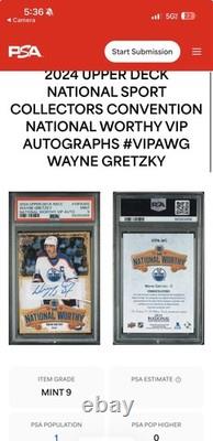 Wayne Gretzky /10 Auto PSA 9 Pop 1 None Higher Upper Deck National Worthy VIP