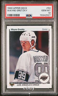 Wayne Gretzky 1990 Upper Deck Hockey Card #54 Graded PSA 10