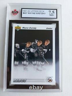 Wayne Gretzky 1991-92 Upper Deck Hockey Card KSA Graded 7.5 NM+