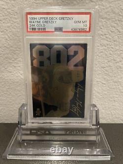 Wayne Gretzky 1994 Upper Deck 802 Goals LA Kings 24K Gold PSA 10 #/3500 POP 14