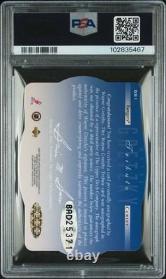 Wayne Gretzky 1996 SPX Upper Deck Tribute Autograph GS1 PSA 9 10 Auto HOF