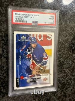 Wayne Gretzky 1998 Upper Deck MVP Retires #58/99 PSA 9 Mint