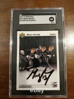Wayne Gretzky 19991-92 Upper Deck 437 SGC Certified Autograph Auto