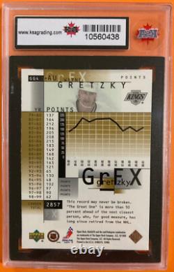 Wayne Gretzky 1999-00 Upper Deck HoloGrFX AuSOME #GG4 Graded KSA 9.5 NGM