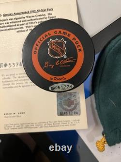 Wayne Gretzky 1999 NHL All Star Game Autographed LIMITED Puck With Upper Deck COA