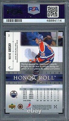 Wayne Gretzky 2001 Upper Deck Honor Roll Hockey Card #2 Graded PSA 10 GEM MINT