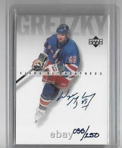 Wayne Gretzky 2001 Upper Deck Signs Of Greatness Autograph Auto #35/250 Rangers