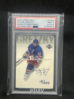 Wayne Gretzky 2001 Upper Deck Signs Of Greatness On Card Auto /250 Psa 9/9 Sb3