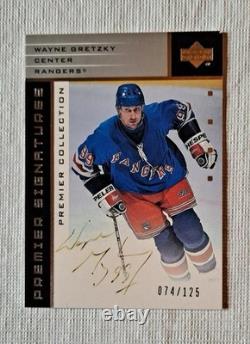 Wayne Gretzky 2002 03 Upper Deck Premier Collection Signatures Silver 74/125