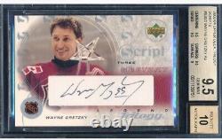 Wayne Gretzky 2003-04 Upper Deck Trilogy Scripts Autograph Bgs 9.5 Card #1 Auto