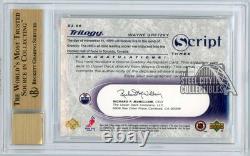 Wayne Gretzky 2003-04 Upper Deck Trilogy Scripts Autograph Card #S3-99 BGS 9.5