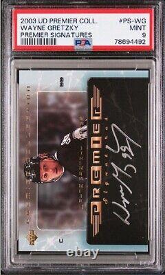 Wayne Gretzky 2003 Ud Premier Collection On Card Auto Sp #ps-wg Psa 9 Mint