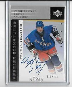 Wayne Gretzky 2003 Upper Deck Premier Autograph Auto #110/125 Rangers