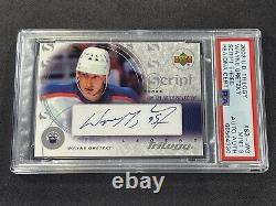 Wayne Gretzky 2003 Upper Deck Trilogy Script 3 Autograph Auto Psa 9 Pop1 NHL Hof