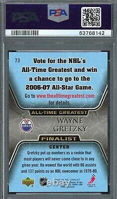 Wayne Gretzky 2005 Upper Deck Finalist Hockey Card #73 Graded PSA 10