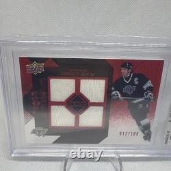 Wayne Gretzky 2008-09 Upper Deck Black Diamond Jerseys Quad Ruby 12/100 BGS 9