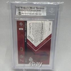 Wayne Gretzky 2008-09 Upper Deck Black Diamond Jerseys Quad Ruby 12/100 BGS 9