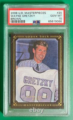 Wayne Gretzky 2008-09 Upper Deck Masterpieces Brown #20 Graded PSA Gem Mint 10