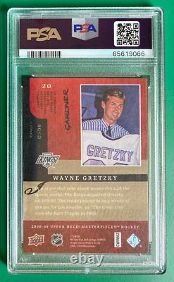 Wayne Gretzky 2008-09 Upper Deck Masterpieces Brown #20 Graded PSA Gem Mint 10