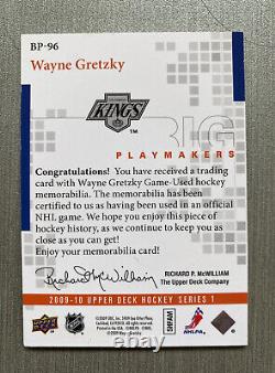 Wayne Gretzky 2009-10 Upper Deck Big Playmakers # /25 Game Used Jumbo Jersey sp