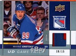 Wayne Gretzky 2009-2010 Upper Deck Game Jersey Patch /15 2 Colour GJ-WG