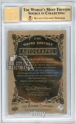 Wayne Gretzky 2014 Upper Deck Goodwin Autograph Card #A-WG BGS 9.5