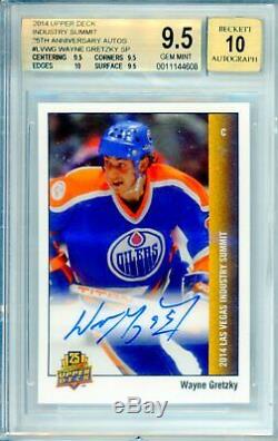 Wayne Gretzky 2014 Upper Deck Industry Summit SP autograph BGS 9.5 auto 10