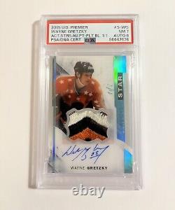Wayne Gretzky 2015-16 Ud Premier Star Auto Patch Platinum Blue 1/1 Psa Game Used
