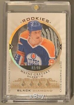 Wayne Gretzky 2015-16 Upper Deck Black Quad Diamond Relics Rookie Sp /99 Rare