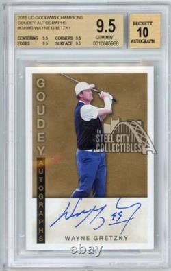Wayne Gretzky 2015 Upper Deck Goodwin Goudey Autograph Card #GA-WG BGS 9.5