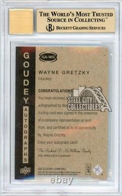 Wayne Gretzky 2015 Upper Deck Goodwin Goudey Autograph Card #GA-WG BGS 9.5