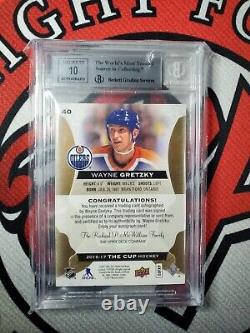 Wayne Gretzky 2016-17 Upper Deck The Cup Gold Rainbw Foil Auto #/12 Bgs 9