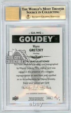 Wayne Gretzky 2016 Upper Deck Goodwin Goudey Autograph Card #GA-WG BGS 9.5